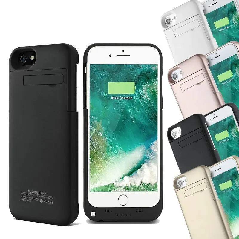 4800 мАч Внешний аккумулятор зарядное устройство чехол для iPhone XS 6 7 и 8 Plus запасная