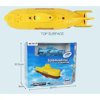 

Kuulee Mini RC Submarine Ship 6CH High Speed Radio Remote Control Boat Model Electric Kids Toy