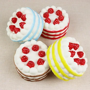 

Simulation Cake Round 11cm Slow Rebound Strawberry Cake Model Shooting Prop Mask Mask
