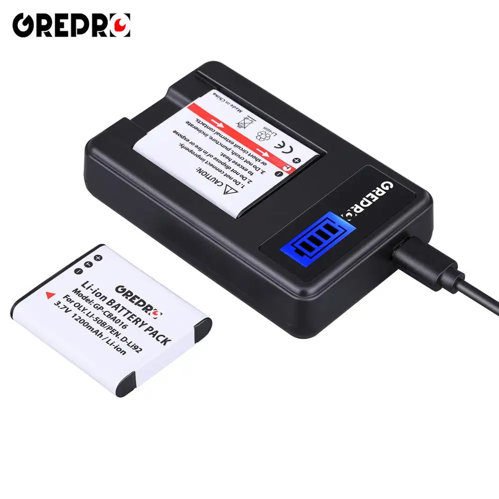 Аккумулятор Li50B Li 50B 2X 1200 мАч зарядное устройство с ЖК экраном и USB для Olympus MJU Stylus 1010