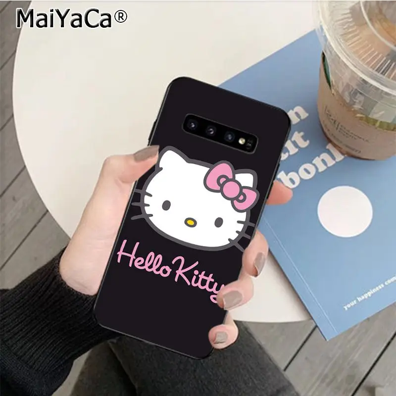 MaiYaCa милый розовый чехол с рисунком hello kitty из ТПУ мягкий силиконовый черный чехол для телефона Xiaomi 8 9 se Redmi 6 pro 6A 4X7 note 5 7