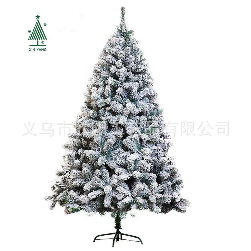 

1.8 M Flocked Christmas Tree Christmas Wreath Rattan Decoration Christmas Snowflake Flocked Tree