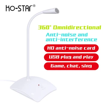 

KO-STAR Computer microphone 360° adjust freely Studio Speech Microphone Gaming Chatting USB Microphone Desktop PC Laptop