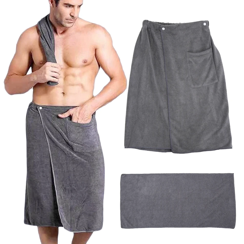 Men Gown Bathrobe Men Bath Towel Mens Bathrobe Robe Male Skirts