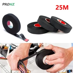 25Meter Heat-resistant Flame Retardant Tape Coroplast Adhesive Cloth Tape For Car Electrical Harness Wiring Loom Protection