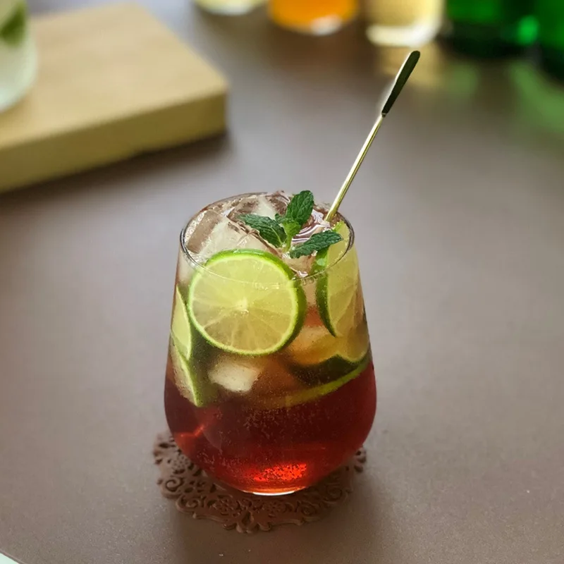 Glass Crystal Cups, Heat-Resistant, Large-Capacity Drinks, Soft Drinks, Sparkling Wine and Fruit Cups, Iced Coffee Cups