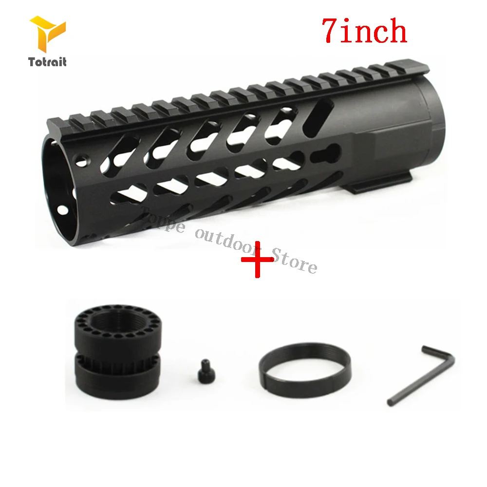 TOtrait .223 5 56 мм Модульная 7 дюймов Бесплатная Float Quad Rail KEYMOD защита для рук с гайкой
