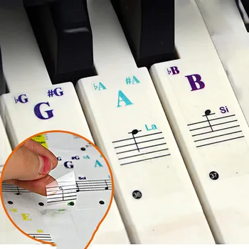

Piano Keyboard Sticker 88/61/49/37 Key Electronic Keyboard Piano Sticker Beginner helper Stave Note Sticker