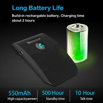 

Bluetooth Handsfree Kit 4.2 Car Stereo Music Player siri voice control Sun Visor clip Wireless Audio Car Speakerphone Bluetooth