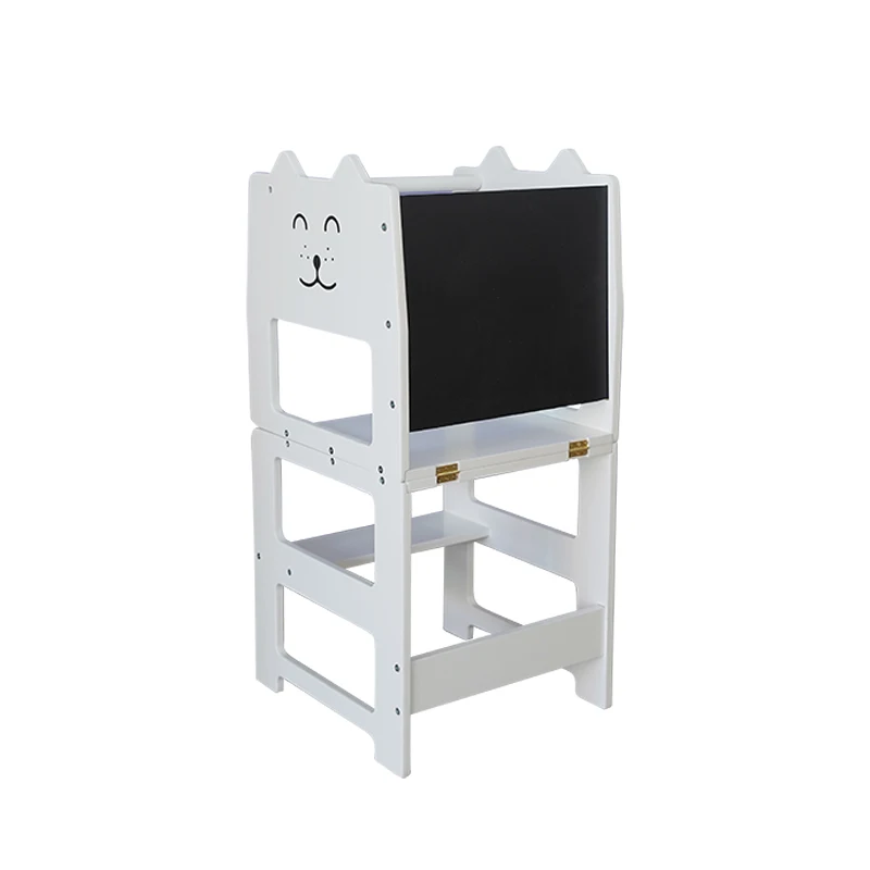 US $294.27 XIHATOY Childrens Montessori Learning Tower Kitchen Childrens Foot Platform Foldable Game Table With Blackboard Gifts for Baby