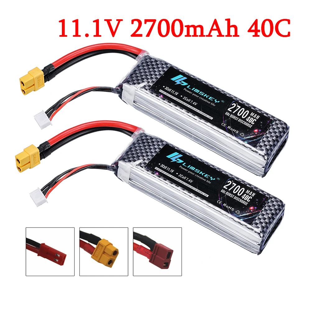 Батарея обновленная 11 1 В 2200 мАч 2700 3S 40C Lipo батарея для радиоуправляемой машинки Ру