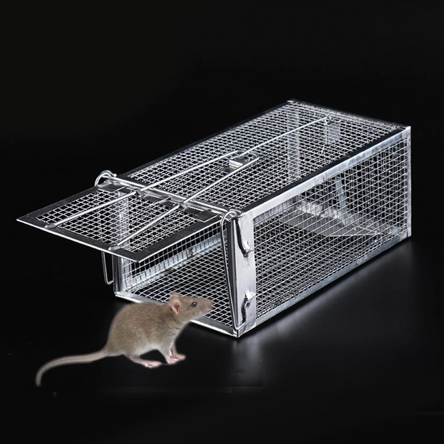 Piège à rat en métal noir  Nasse à rat contre les rats