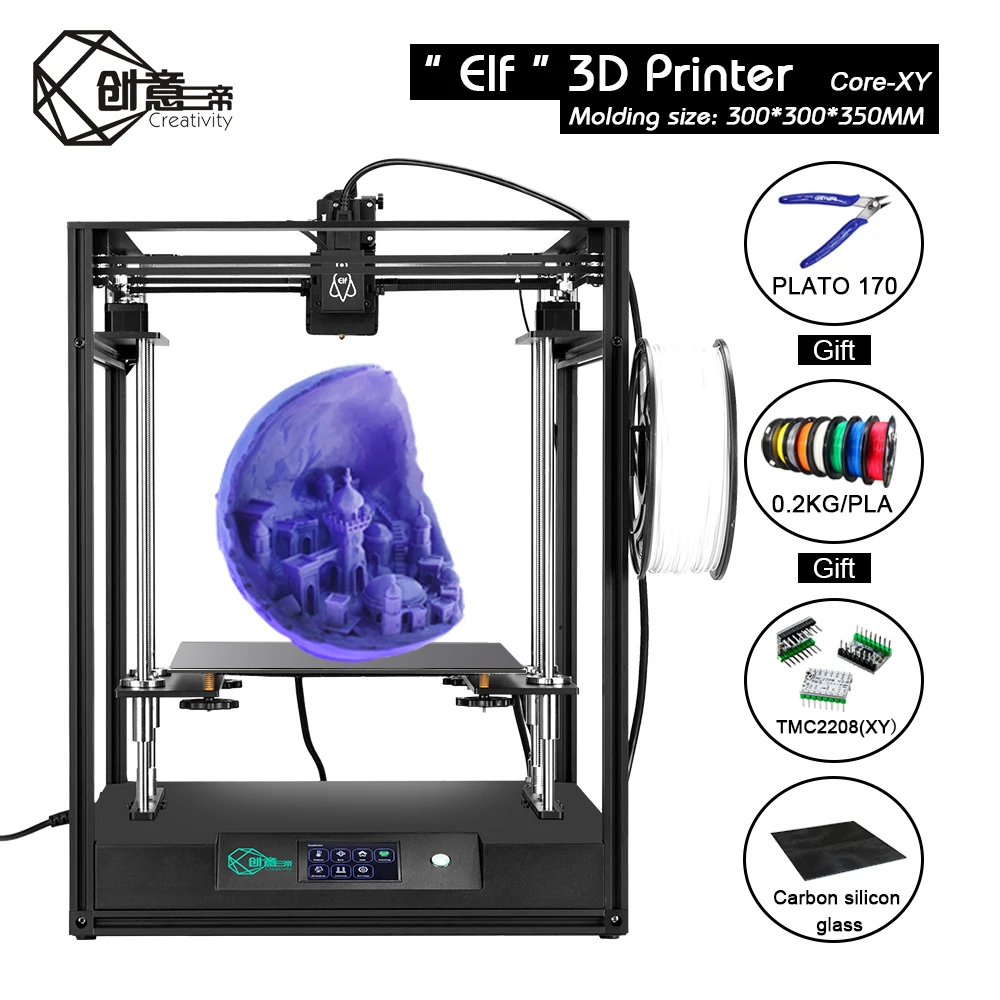 Набор для 3D принтера FDM CoreXY ELF большой размер высокая точность двойная ось Z