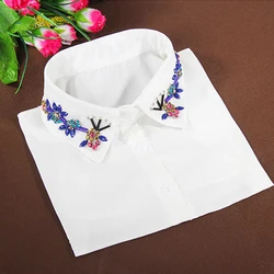 2020 Chiffon Fake Collars for Womens Shirt Detachable False Collar Blouse Lapel Elastic Collar Tie Faux Col Sweater Nep Kraagie