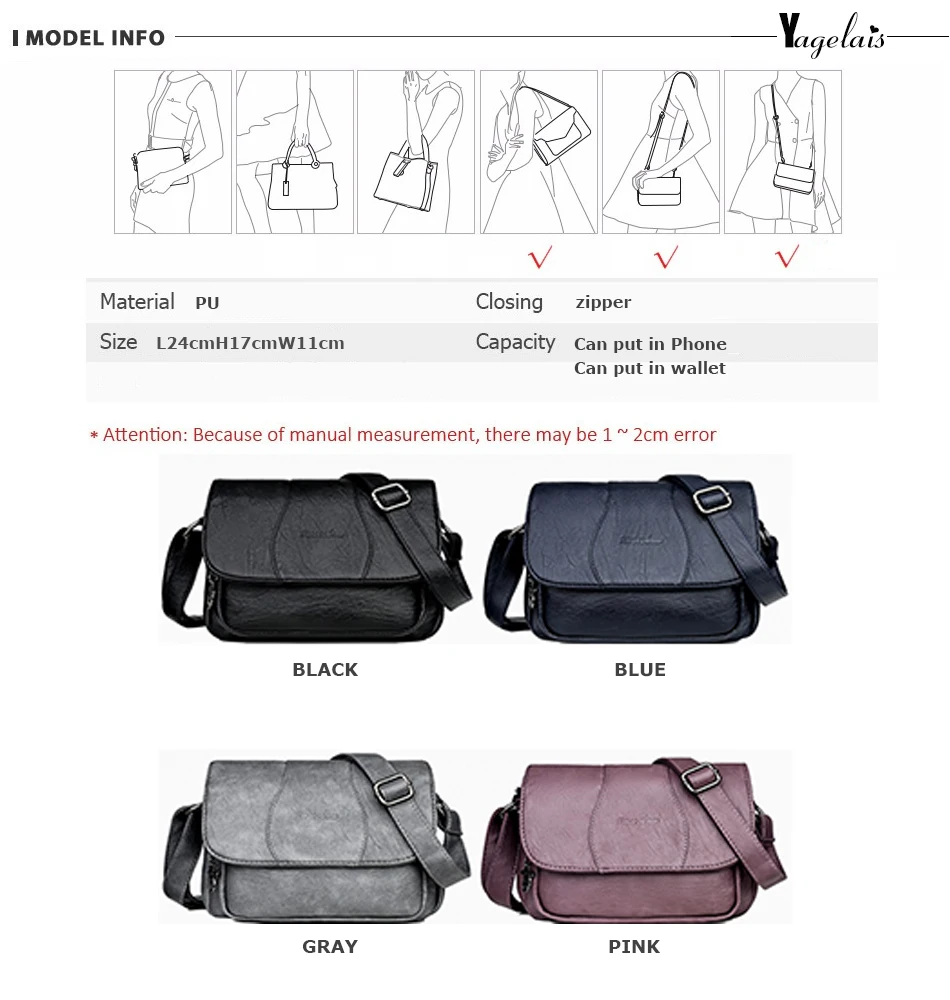 Brand Designer Ladies Messenger Bag Messenger Bag Soft PU Leather Shoulder Bag High Quality Fashion Ladies Bag Handbag