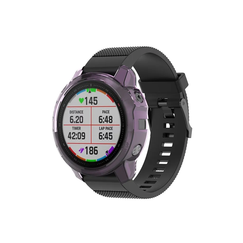 Для Garmin Fenix 6 6S 6X мягкий кристально чистый ТПУ защитный чехол рамка аксессуары для умных часов Fenix6 Fenix6X оболочка#1025