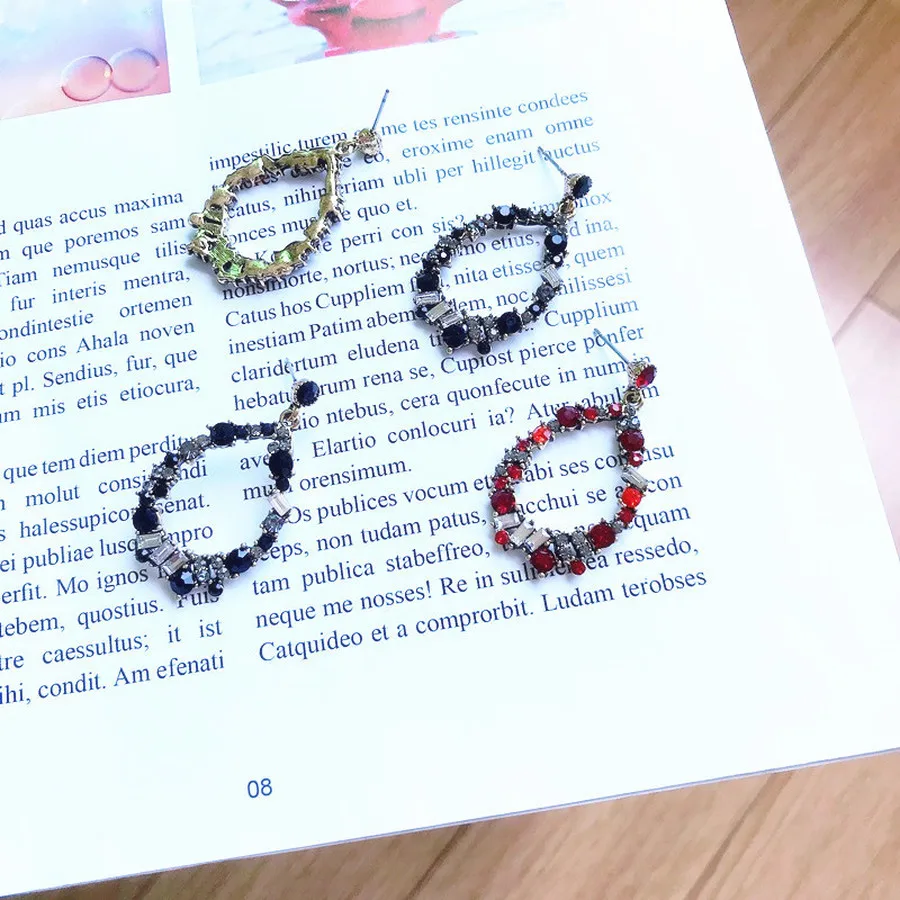 

Openwork Drop Crystal Earrings Temperament Personality Long Earrings for Women Fashion Jewelry Earrings Color Hot Sale Wholesale