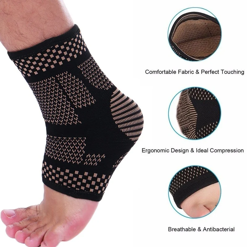 1 шт. фиксатор лодыжки компрессионная поддержка рукава эластичные дышащие для восстановления травм суставов боли Баскетбол ноги спортивные носки