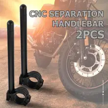 2 шт алюминиевый сплав аксессуары для мотоциклов CNC 48 мм ручки для руля ручка бар черный/серебристый руль замок 48 мм в диаметре