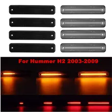 2/4 adet ön ve arka LED yan işaretleyici tekrarlayıcı ışıkları akan yan dönüş sinyal ışığı gösterge lambaları Hummer h2 2003-2009