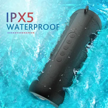 

Waterproof Bluetooth Music Bass Speaker Portable Outdoor LED Wireless Column Loudspeaker Support TF Card FM Radio T2