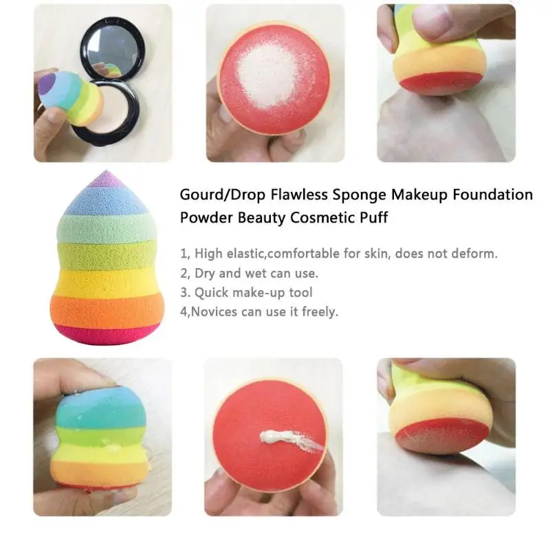1pc Gourd/Drop Sponge Makeup Puff Professional Universal Foundation Powder Beauty Cosmetic Puff Beauty Tool