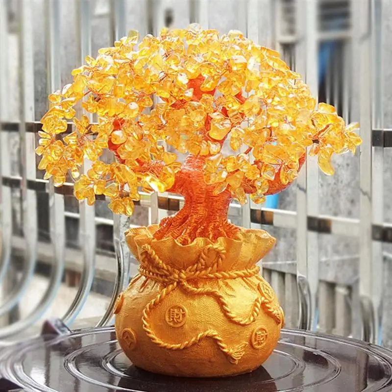 YUXINYAN Objet Decoration Fortune Arbre Porte-Bonheur Décoration Zen  Impressions Cristal coloré Bonsai Fortune Money Tree for Good Luck Home  Office de décoration intérieure Cadeau Spirituel Feng Shui : :  Cuisine et Maison