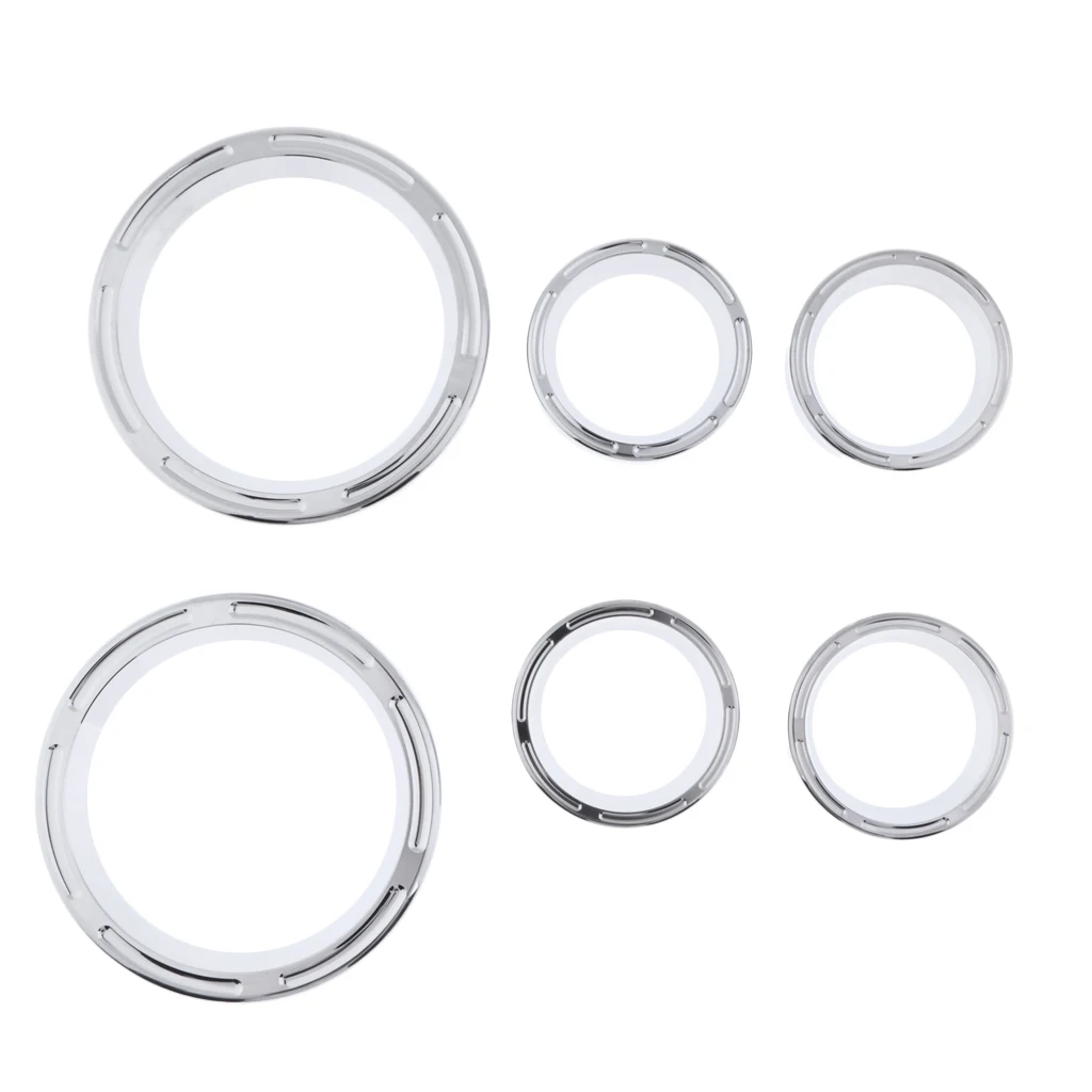 MagiDeal 2 Sets Burst Gauge Bezel Kit for Harley Street Electra-Glide