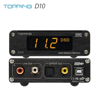 

TOPPING D10 MINI USB DAC CSS XMOS XU208 ES9018K2M OPA2134 Audio Amplifier Decoder