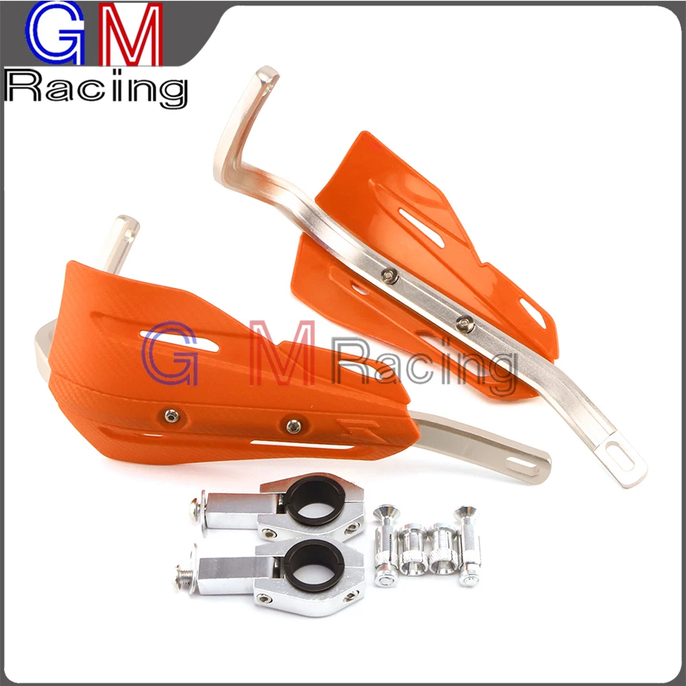 Мотоцикл Handguard защита рук Fit яма Байк мотокросс CR CRF XR YZ YZF WR TTR KX KXF KLX DR RM DRZ RMZ SXF XCF EXCF SX XC - Цвет: Оранжевый