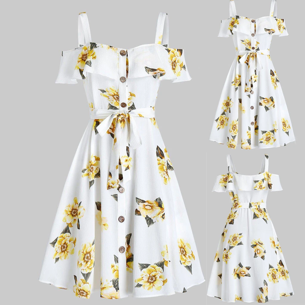 plus size sunflower print dress