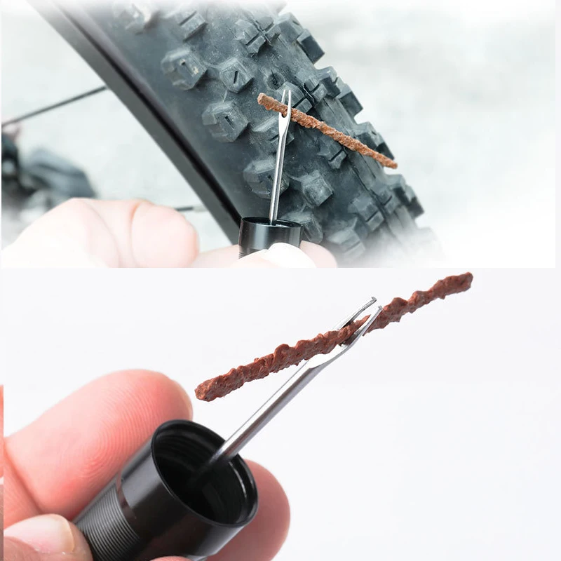 

Bicycle Tire Repair Tools MTB Road Bike Tubeless Rubber Strip Cycling Car Motorcycle Tyre Puncture Repairing Tool Simple Set