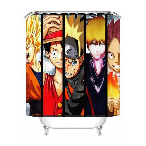 Shower Curtain Пользовательские Водонепроницаемый душ Шторы Cool Аниме Одна деталь с Ванная комната Декор различные размеры#180320-02-232 - Цвет: Shower Curtain