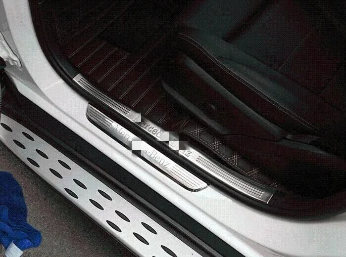 Нержавеющая сталь внутренняя сторона порога протектор двери Накладка 4 шт для