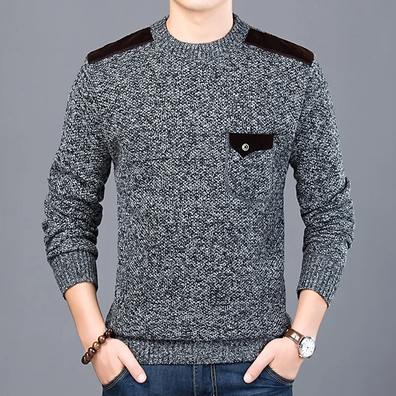 2019 New Fashion Sweater For Mens Pullovers Slim Fit Jumpers Knitwear O Neck Autumn Korean Style 3