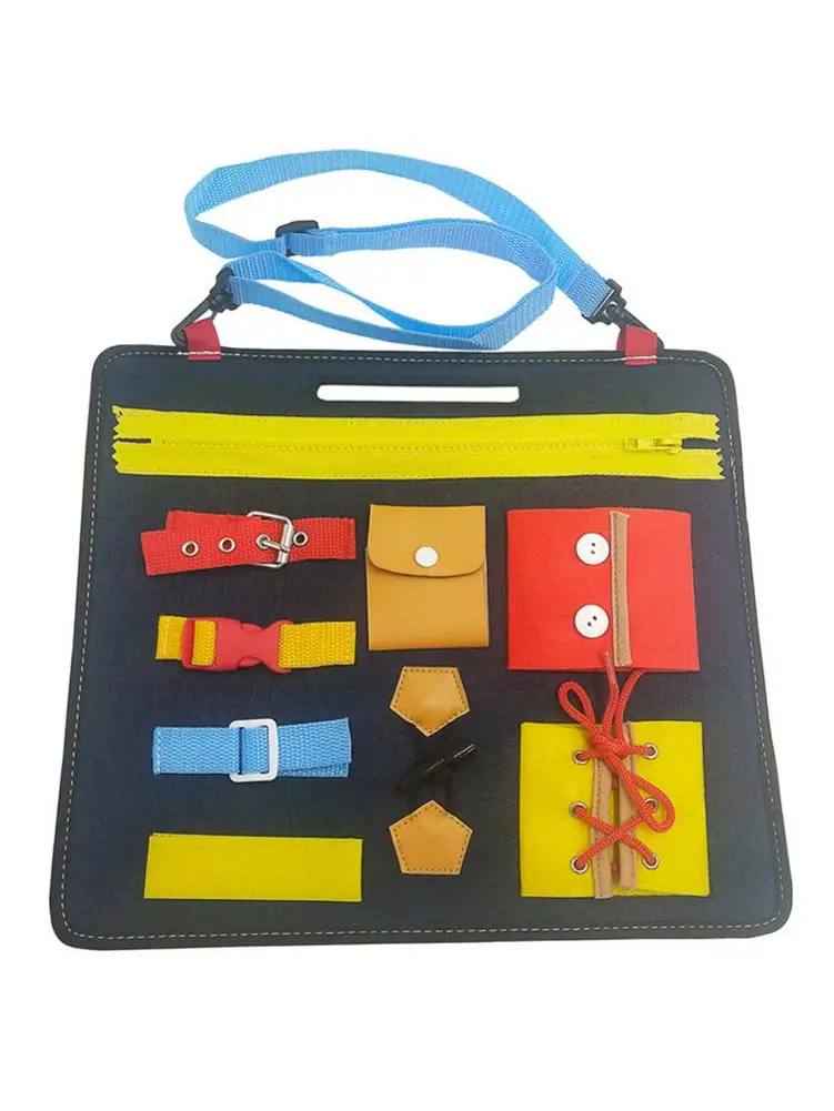 Very best  Kids Busy Board Buckle 1-5 years old Toy Zip Button Lace Up Color Montessori Early Education Dress 