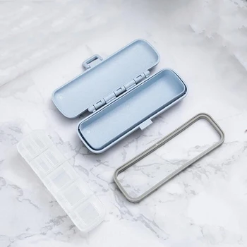 

1 Row 7 Squares Weekly 7 Days Tablet Pill Drug Box Holder Medicine Storage Organizer Container Case Dispenser Health Care