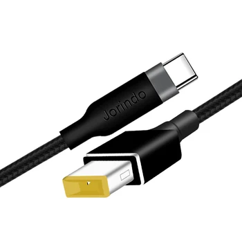 

JORINDO Type-C to big square dual male plug for Fast charging for notebook power portable cable,Lenovo notebook for 90w 65w 45w