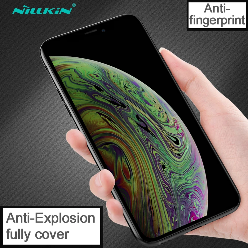 Nillkin стекло для iphone 11 Pro/iphone X/XS CP+ Pro Полное Закаленное стекло протектор экрана анти-взрывобезопасная пленка - Цвет: Черный