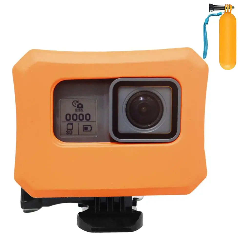 

Orange Floating Shell Water Easy Float Surf Case Protective Cover for GOPRO Hero7 Black Hero7 Silver Hero7 White Hero 6 Hero 5