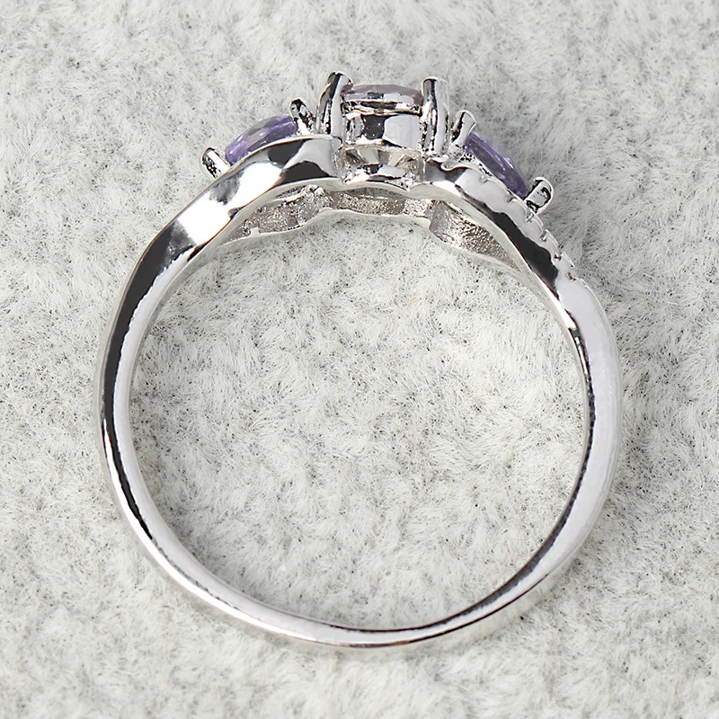 Целлюлозное красочное топаз в форме сердца аметистовое кольцо для женщин серебро 925 ювелирные изделия популярные модные женские аксессуары для свиданий подарок