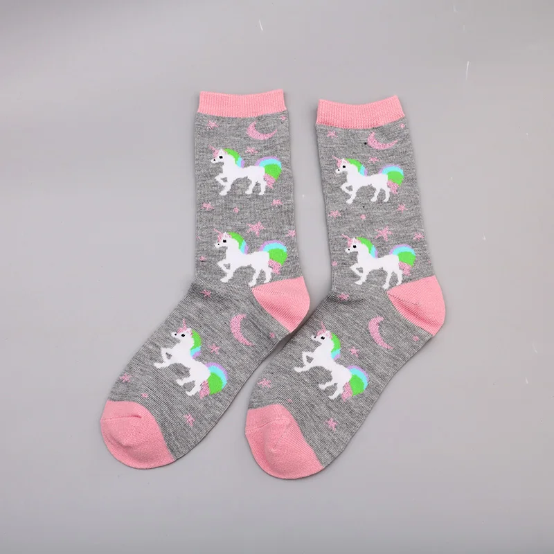 Хлопковые мягкие Sox красивые модные счастливые носки Пингвин собака кривая для мужчин забавные женские Девушки Искусство носки - Цвет: Черный