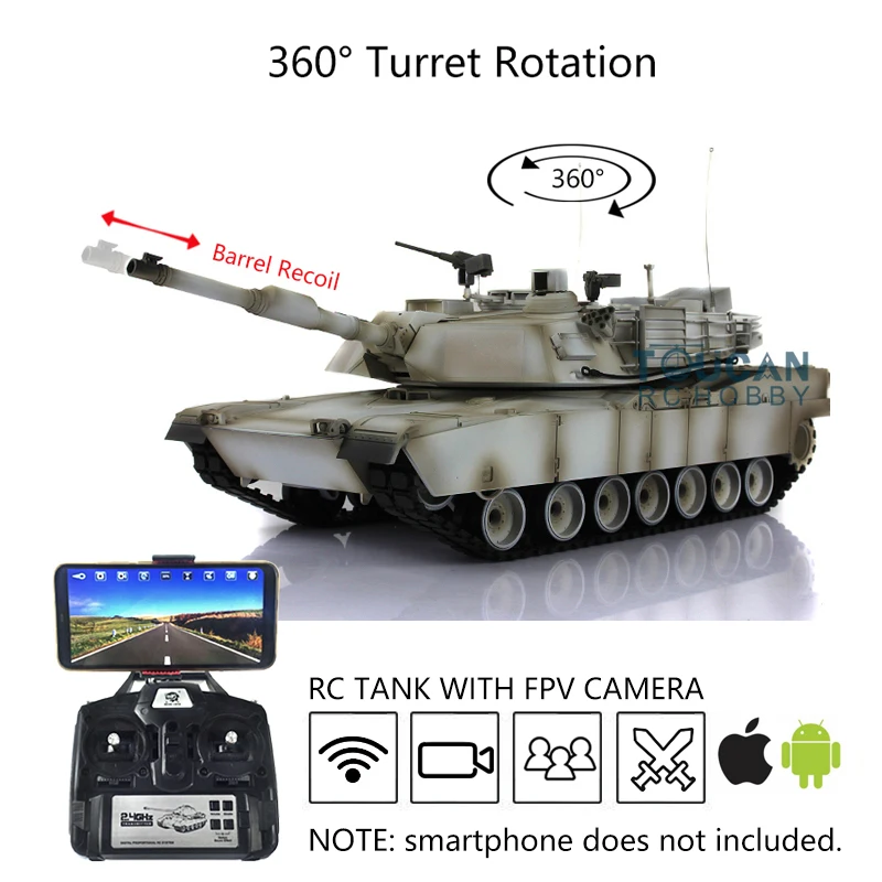 В наличии в США Heng Long 1/16 TK TK6.0S пластиковый FPV M1A2 Abrams Радиоуправляемый Танк 3918
