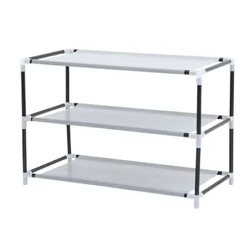

Metal Shoes Rack 3/4/5/6/7/10 Layer Shoes Stand Removable Dust-Shelves Storage Organizer Fabric Shelf Holder Stackable Closet