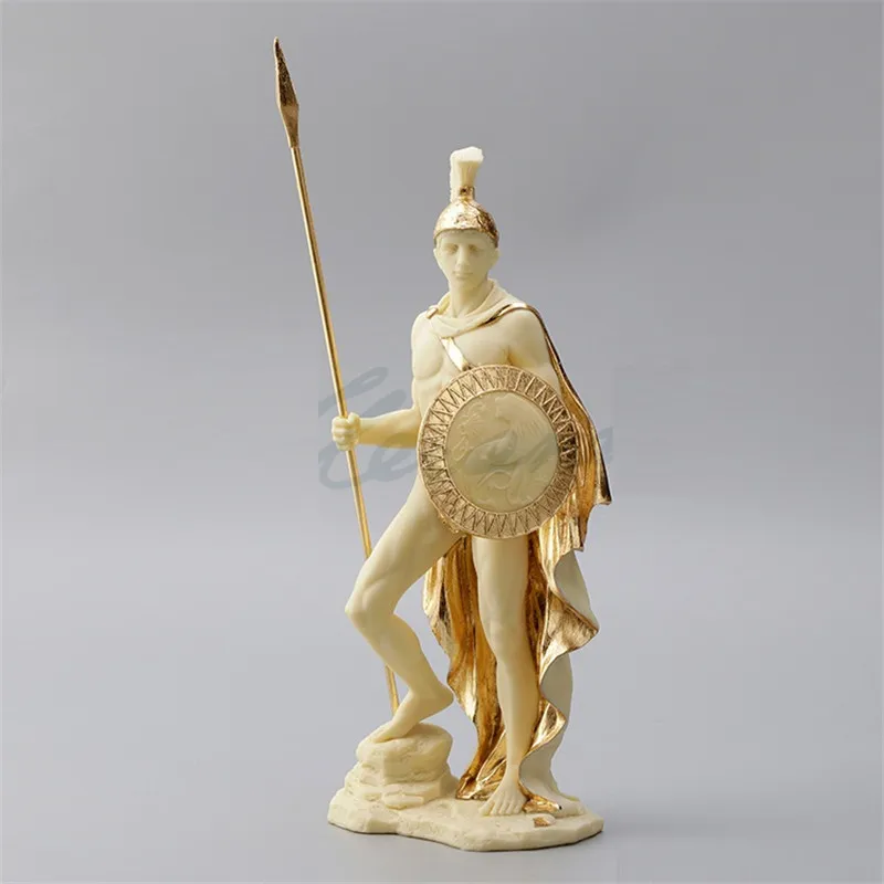 Европейский Креативный греческий Римский Арес Художественная Скульптура Бог войны Рисунок Статуя Смола Настенная Декорация голова оленя подарок на день рождения R3117
