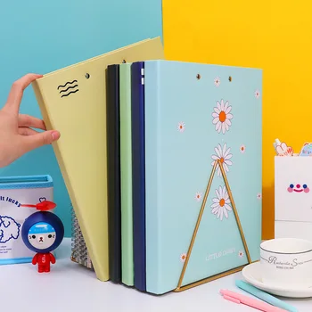 

Kawaii A4 folder double clip power clip multi-layer board clip information book file bag test paper clip storage box