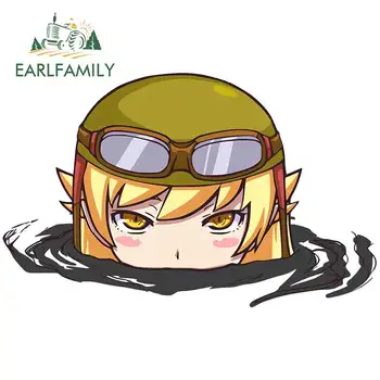 

EARLFAMILY 13cm x 8.4cm for Ononoki Yotsugi Shinkuu Shinobu Monogatari DIY Motorcycle Stickers Vinyl Material Personality Decal