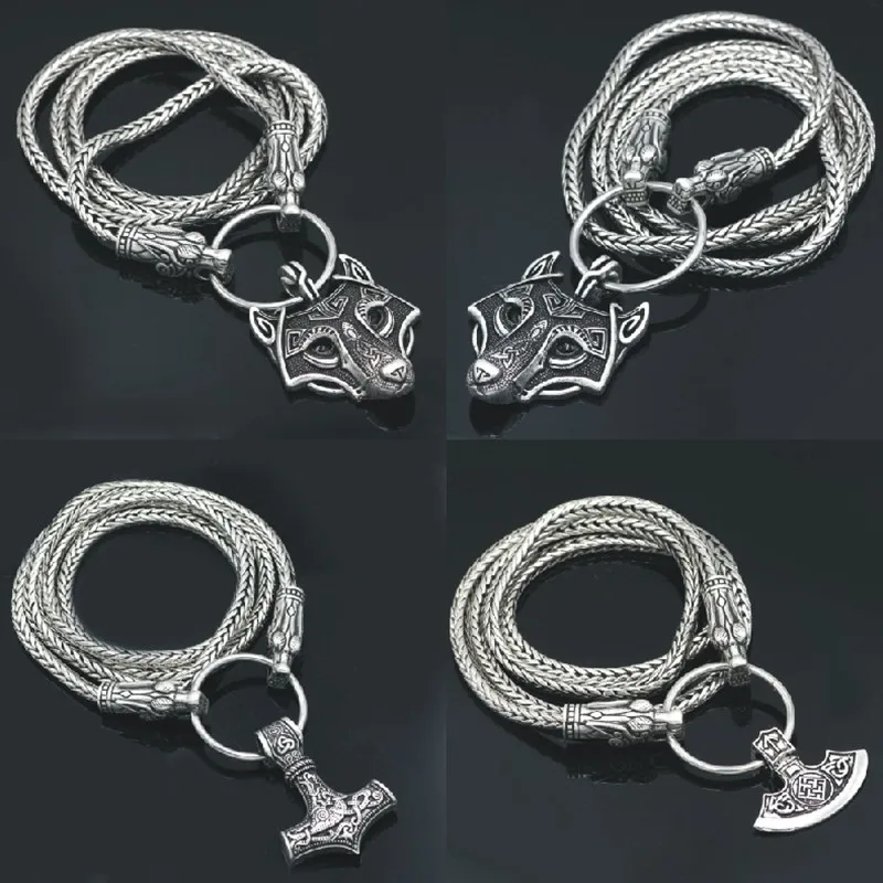 Скандинавская мифология голова Волка кулон ожерелье мужской 316L нержавеющая