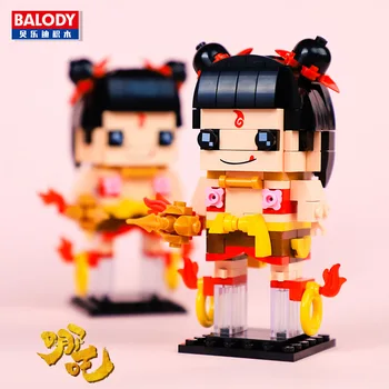 

Nezha Compatible Building Blocks Granule Assembled Toys Educational Building Blocks Kid'S Educational Early Square Head Doll Toy