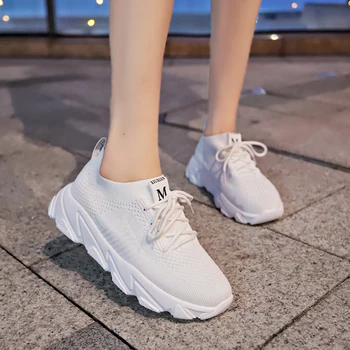 

Tenis Feminino 2019 Female Platform Sneakers Women Tennis Shoes Lace Up Air Mesh Sports Shoes Ladies Trainers Zapatillas Mujer